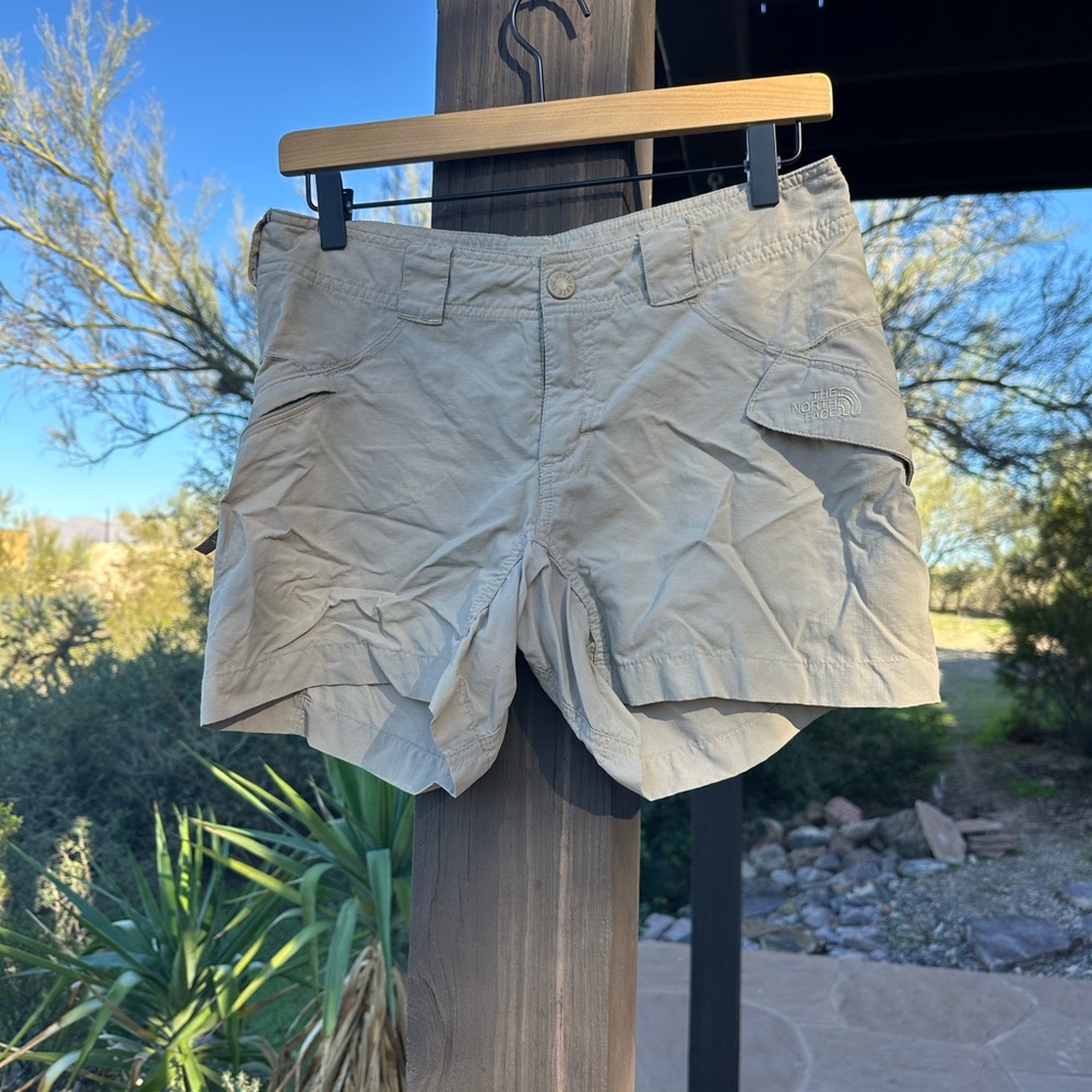 The North Face women’s khaki hiking shorts